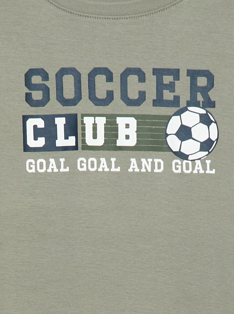 Conjunto de pijama largo estampado - 2 piezas Gris - Kiabi