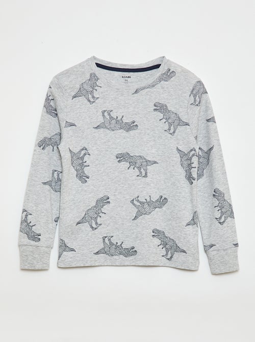 Conjunto de pijama largo estampado - 2 piezas - Kiabi Conjunto de pijama largo estampado - 2 piezas - Kiabi