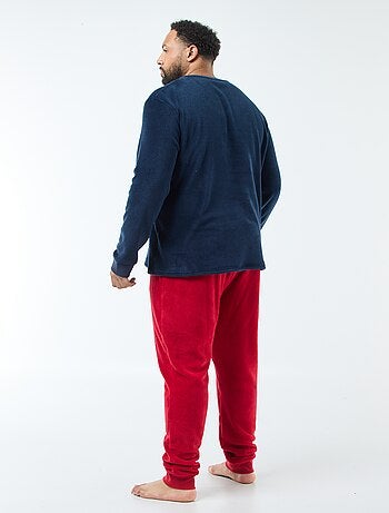 Conjunto de pijama largo estilo navideño - 2 piezas