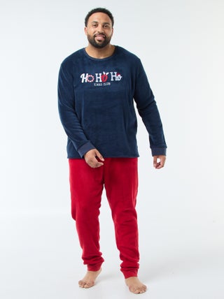 Conjunto de pijama largo estilo navideño - 2 piezas