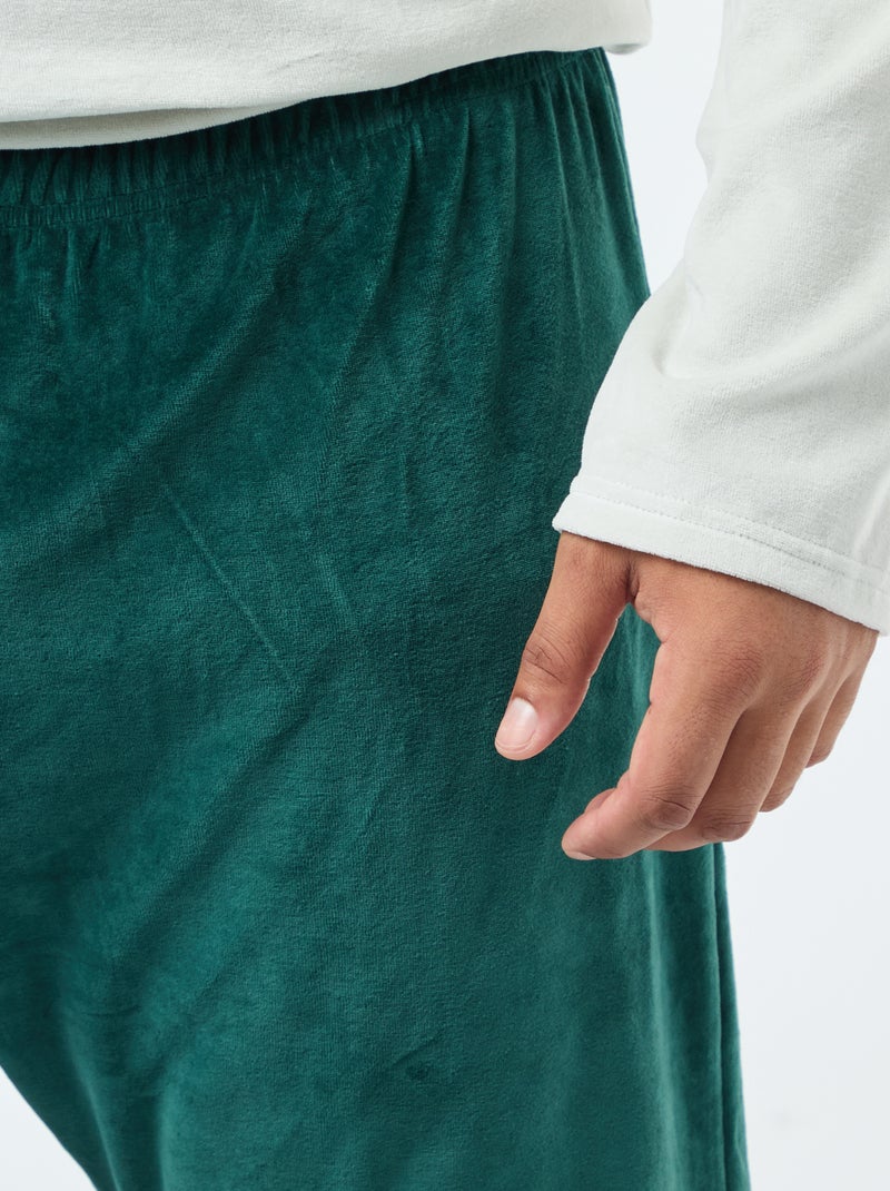 Conjunto de pijama largo estilo navideño - 2 piezas Verde - Kiabi