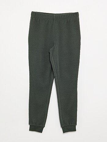 Conjunto de pijama largo gofrado - 2 piezas