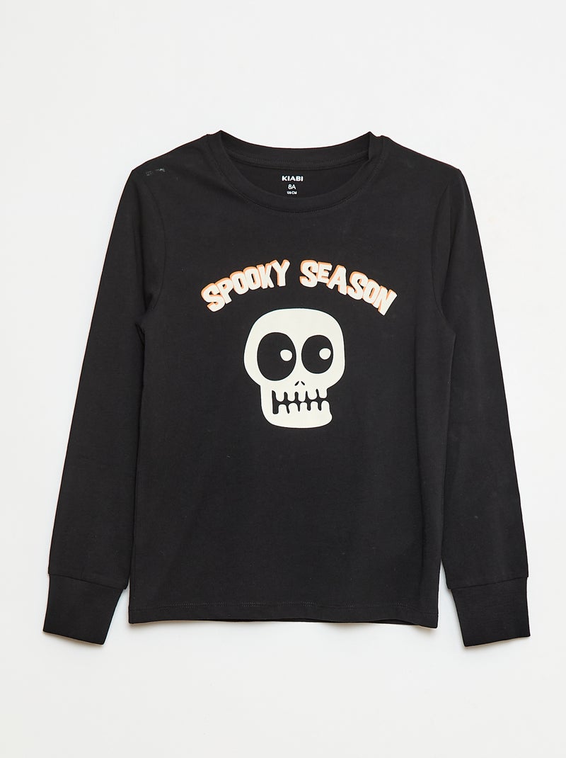 Conjunto de pijama largo 'Halloween' - 2 piezas Negro - Kiabi
