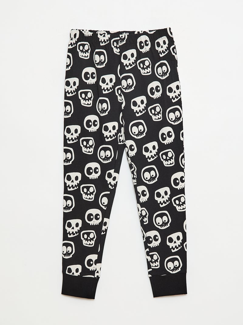 Conjunto de pijama largo 'Halloween' - 2 piezas Negro - Kiabi