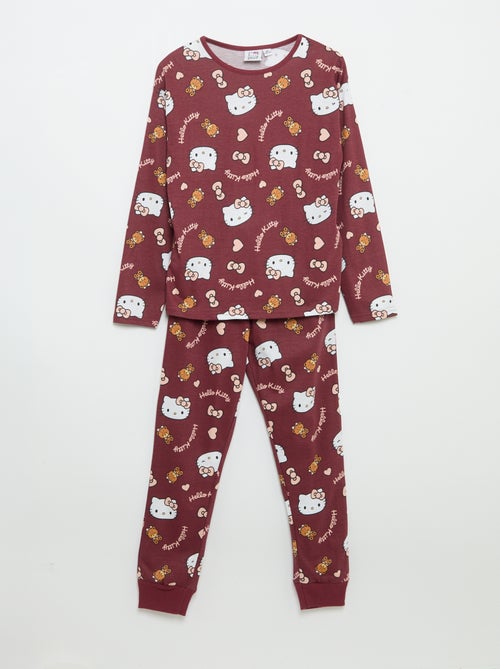 Conjunto de pijama largo 'Hello Kitty' - 2 piezas - Kiabi Conjunto de pijama largo 'Hello Kitty' - 2 piezas - Kiabi