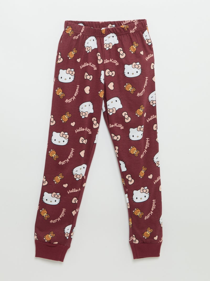 Conjunto de pijama largo 'Hello Kitty' - 2 piezas Rojo - Kiabi