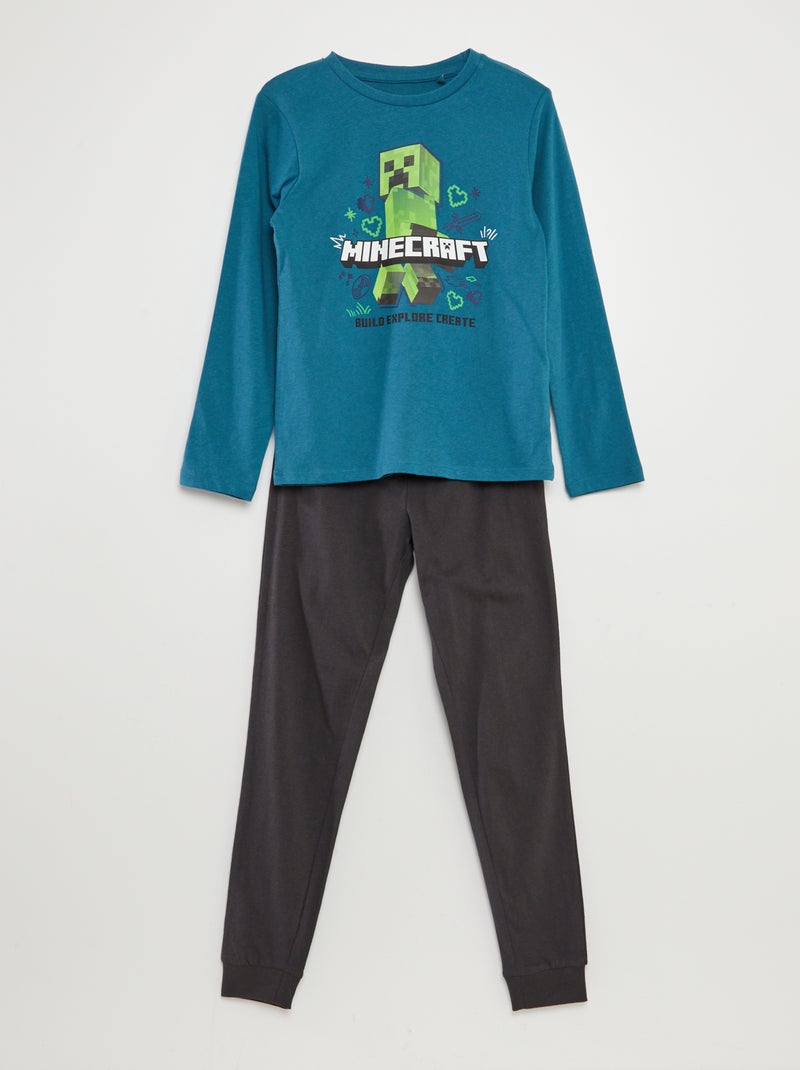 Conjunto de pijama largo 'Minecraft' - 2 piezas VERDE - Kiabi