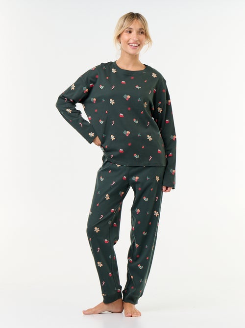 Conjunto de pijama largo 'Navidad' - 2 piezas - Kiabi