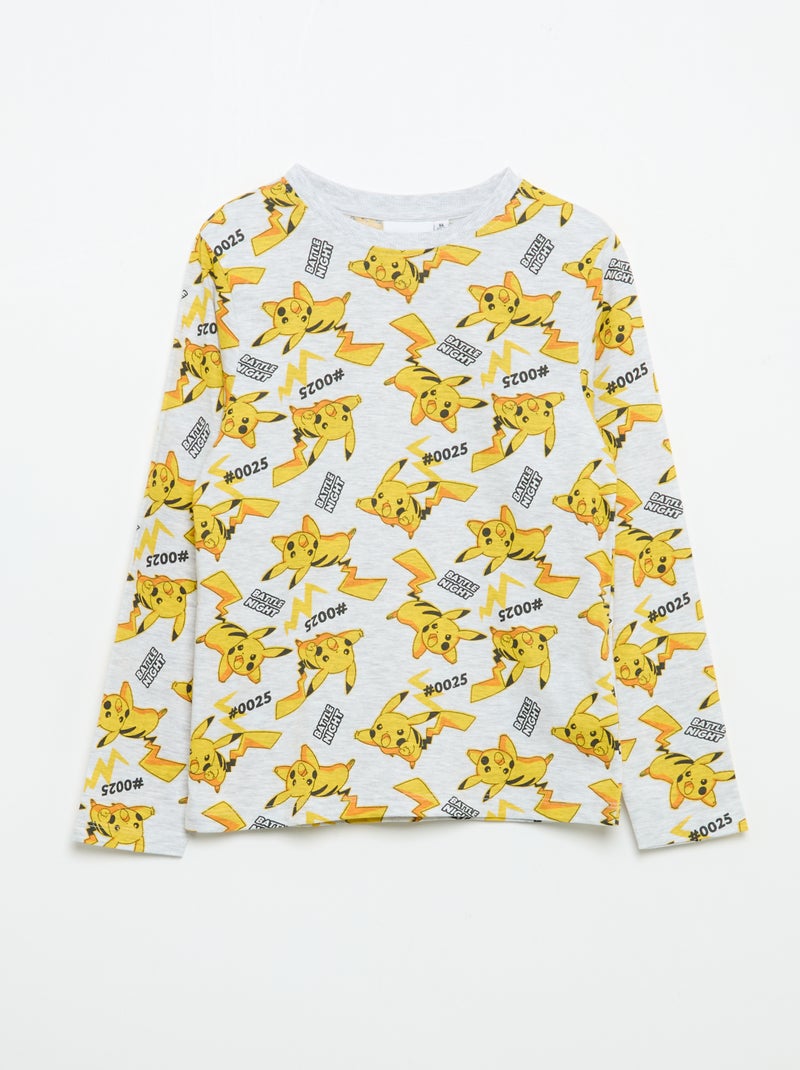 Conjunto de pijama largo 'Pikachu' 'Pokémon' - 2 piezas Gris - Kiabi