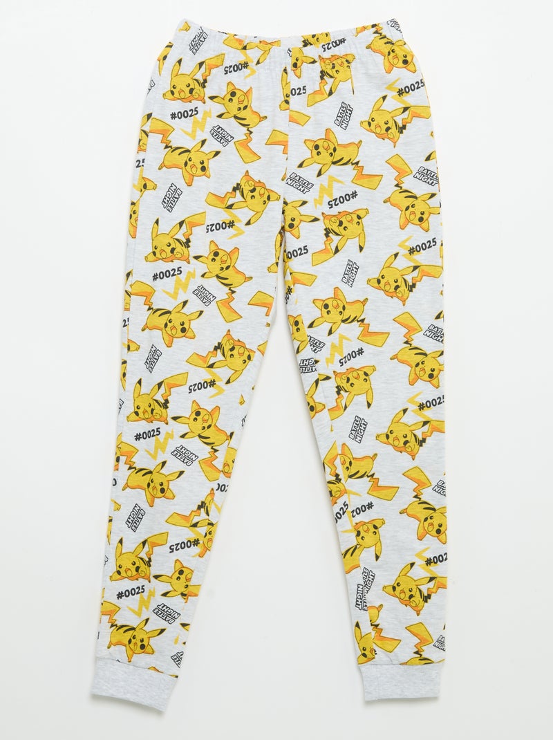 Conjunto de pijama largo 'Pikachu' 'Pokémon' - 2 piezas Gris - Kiabi