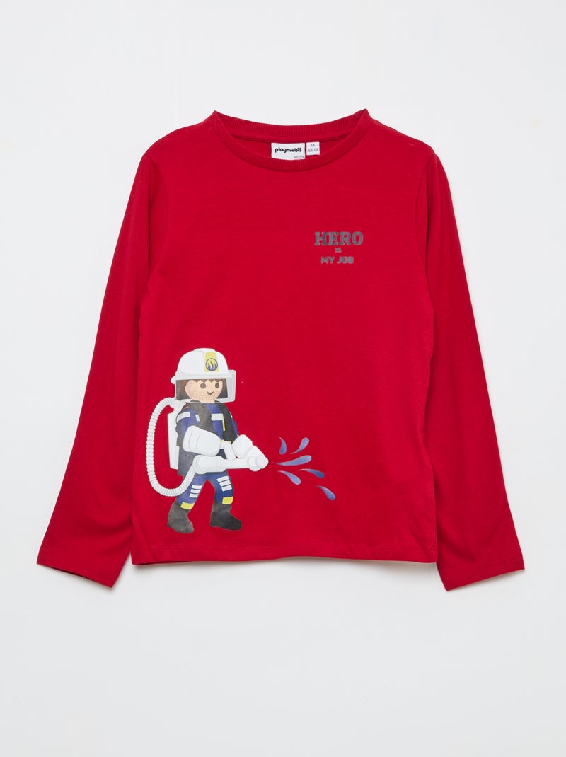 Conjunto de pijama largo 'Playmobil' - 2 piezas Rojo - Kiabi