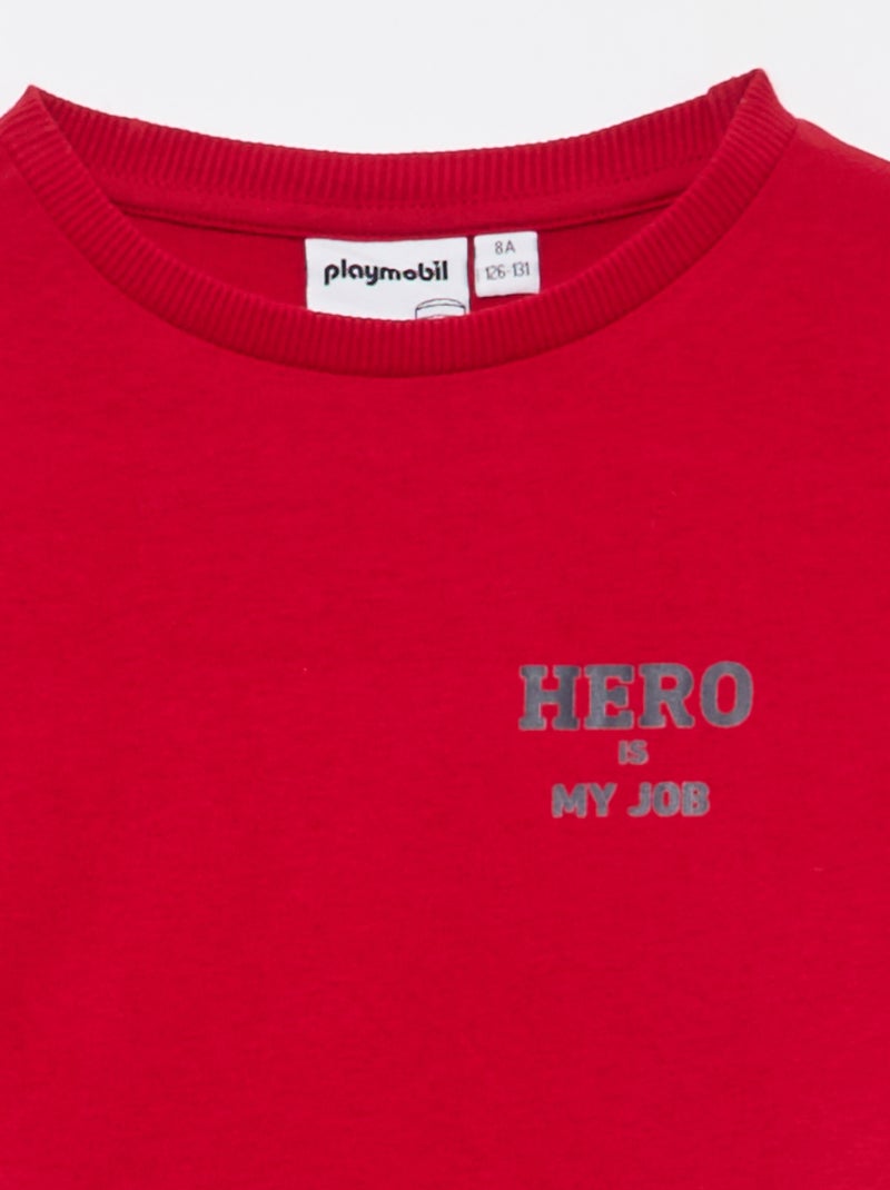Conjunto de pijama largo 'Playmobil' - 2 piezas Rojo - Kiabi