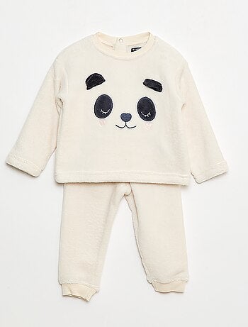 Conjunto de pijama largo polar - 2 piezas