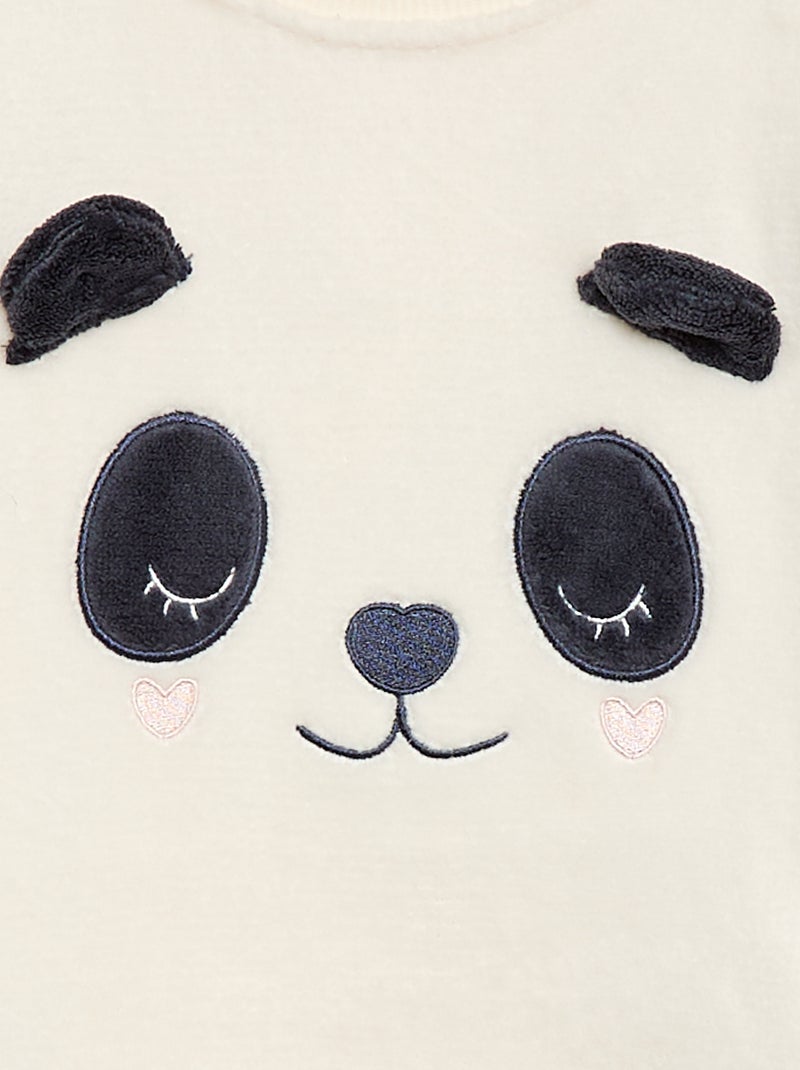Conjunto de pijama largo polar - 2 piezas Blanco - Kiabi