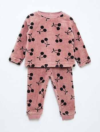 Conjunto de pijama largo polar - 2 piezas