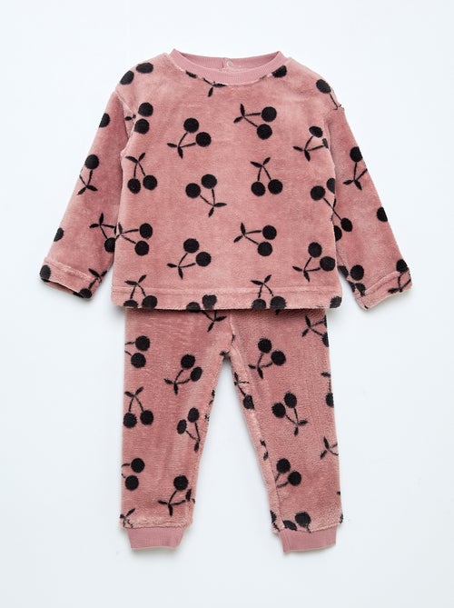 Conjunto de pijama largo polar - 2 piezas - Kiabi