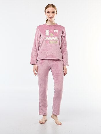 Conjunto de pijama largo polar - 2 piezas