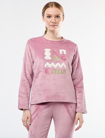 Conjunto de pijama largo polar - 2 piezas