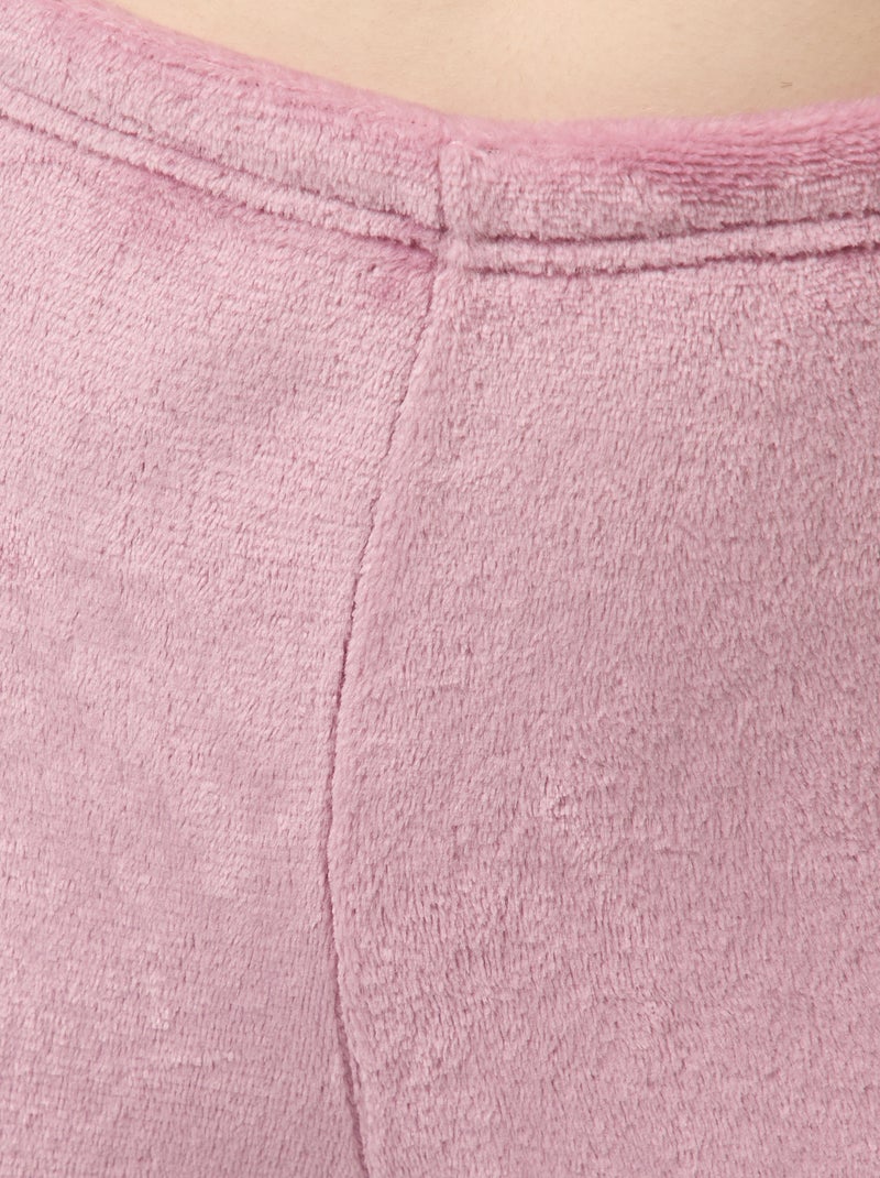 Conjunto de pijama largo polar - 2 piezas Rosa - Kiabi