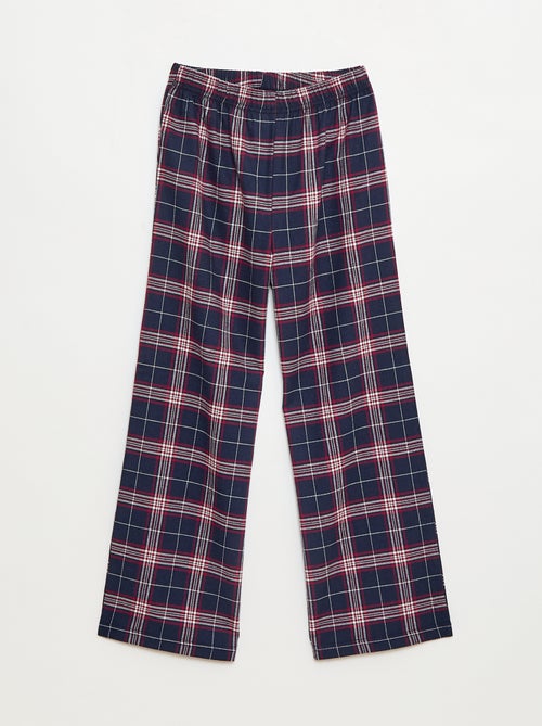 Conjunto de pijama largo polar camiseta + pantalón - 2 piezas - Kiabi