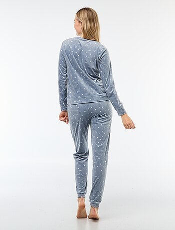 Conjunto de pijama largo polar camiseta + pantalón - 2 piezas