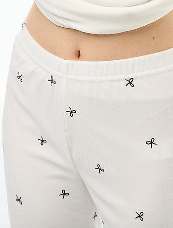 Conjunto de pijama largo polar camiseta + pantalón - 2 piezas