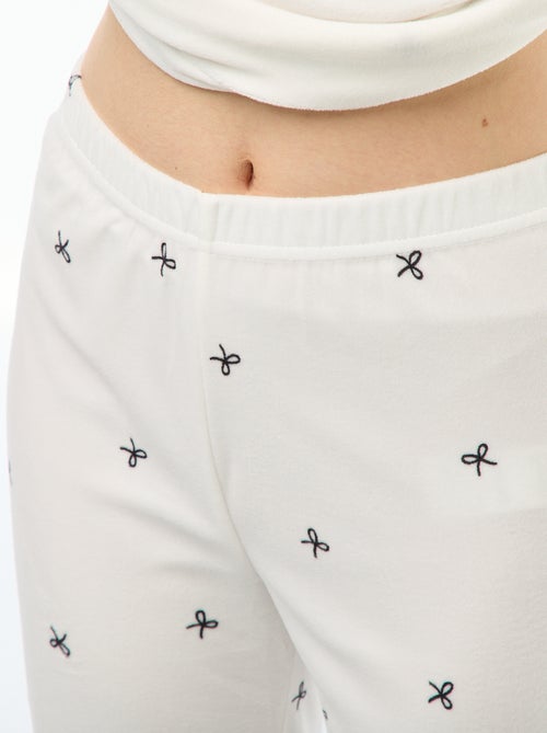 Conjunto de pijama largo polar camiseta + pantalón - 2 piezas - Kiabi