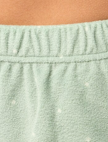 Conjunto de pijama largo polar camiseta + pantalón - 2 piezas