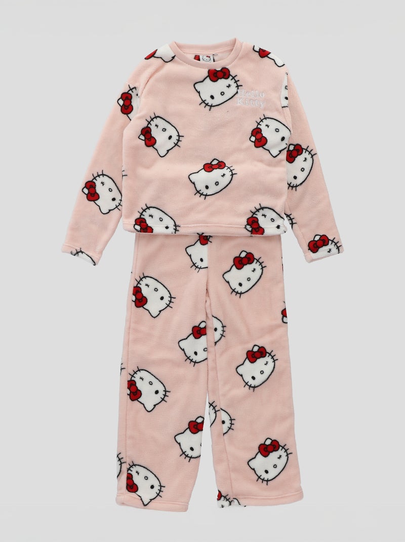 Conjunto de pijama largo polar 'Hello Kitty' piezas Rosa