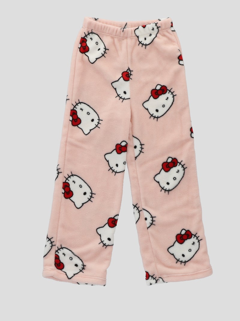 Conjunto de pijama largo polar 'Hello Kitty' - 2 piezas Rosa - Kiabi