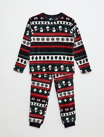 Conjunto de pijama largo polar 'Navidad' - 2 piezas