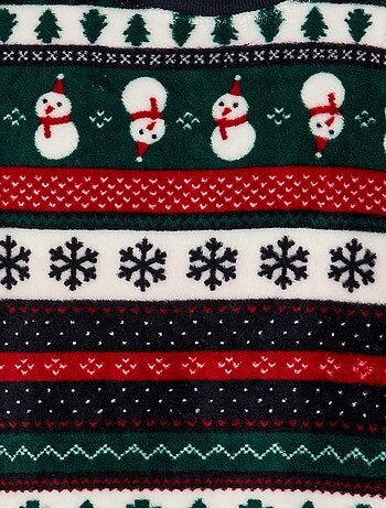 Conjunto de pijama largo polar 'Navidad' - 2 piezas