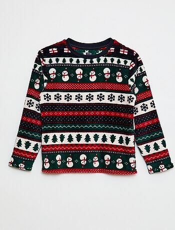 Conjunto de pijama largo polar 'Navidad' - 2 piezas