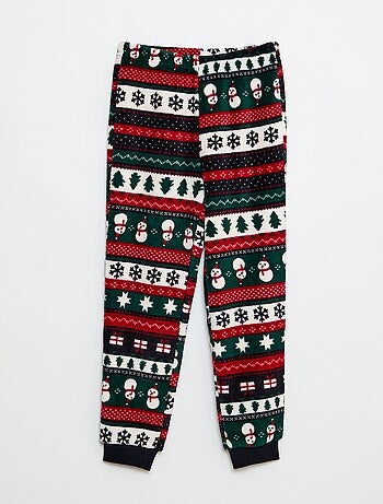Conjunto de pijama largo polar 'Navidad' - 2 piezas