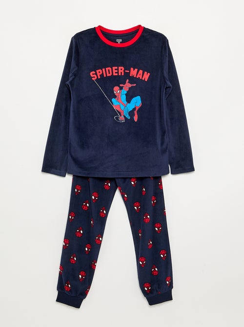 Conjunto de pijama largo 'Spiderman' de forro polar - 2 piezas - Kiabi