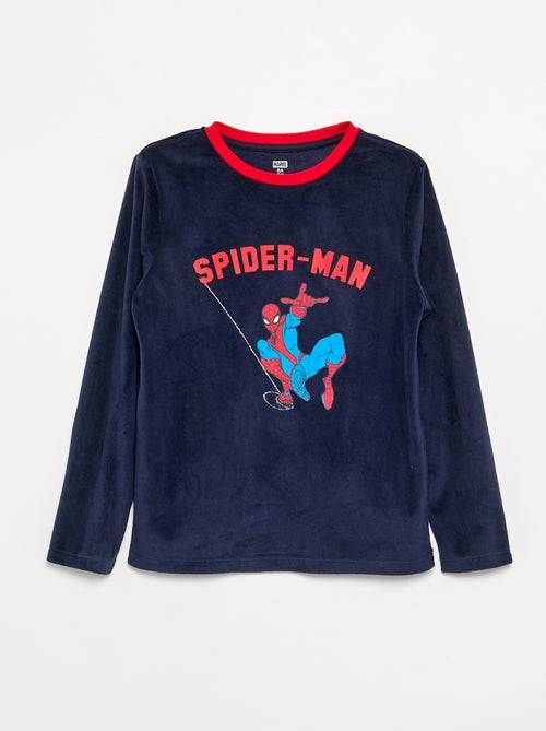 Conjunto de pijama largo 'Spiderman' de forro polar - 2 piezas - Kiabi