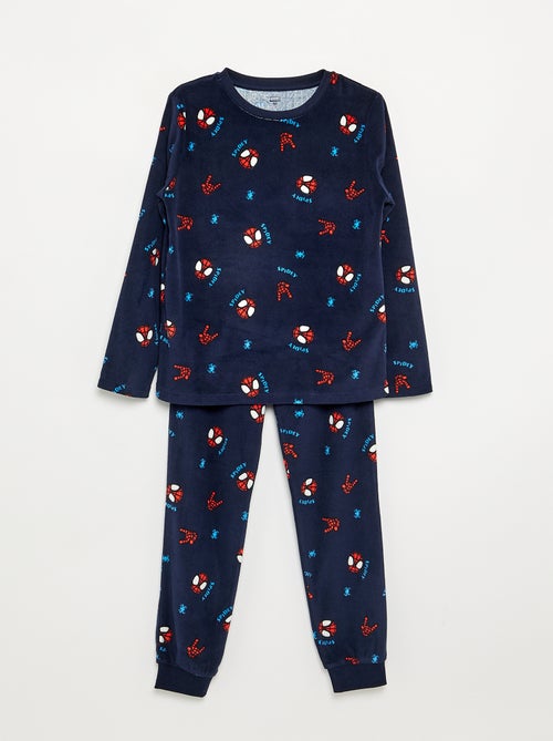 Conjunto de pijama largo 'Spiderman' de forro polar - 2 piezas - Kiabi