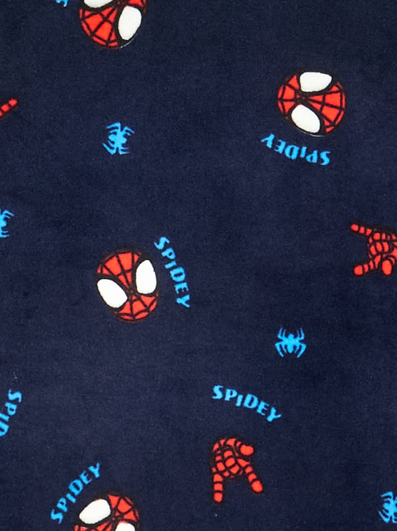 Conjunto de pijama largo 'Spiderman' de forro polar - 2 piezas Azul - Kiabi