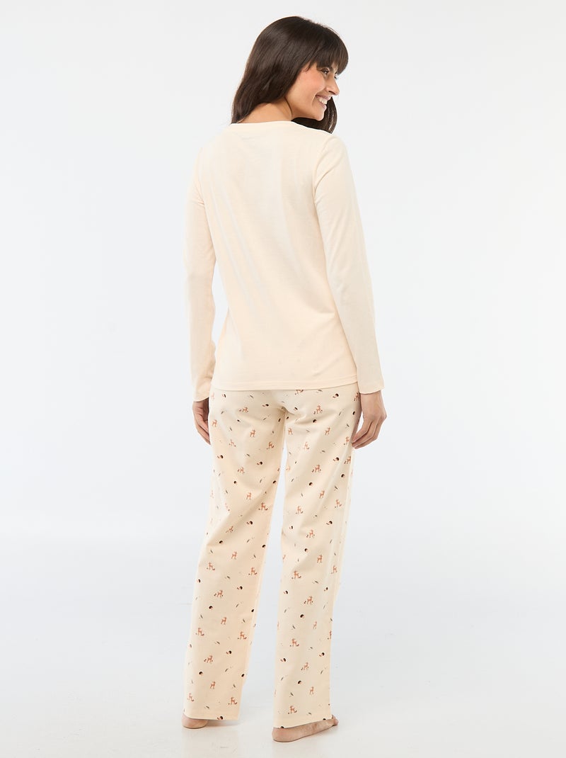 Conjunto de pijama largo + sudadera con cremallera en polar - 3 piezas Rosa - Kiabi