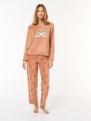 Conjunto de pijama largo 'Tic Tac' 'Disney' en polar - 2 piezas