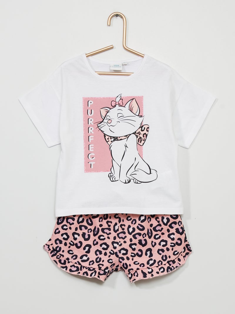 Conjunto de pijama 'Marie' de 'Los Aristogatos' blanco/rosa - Kiabi