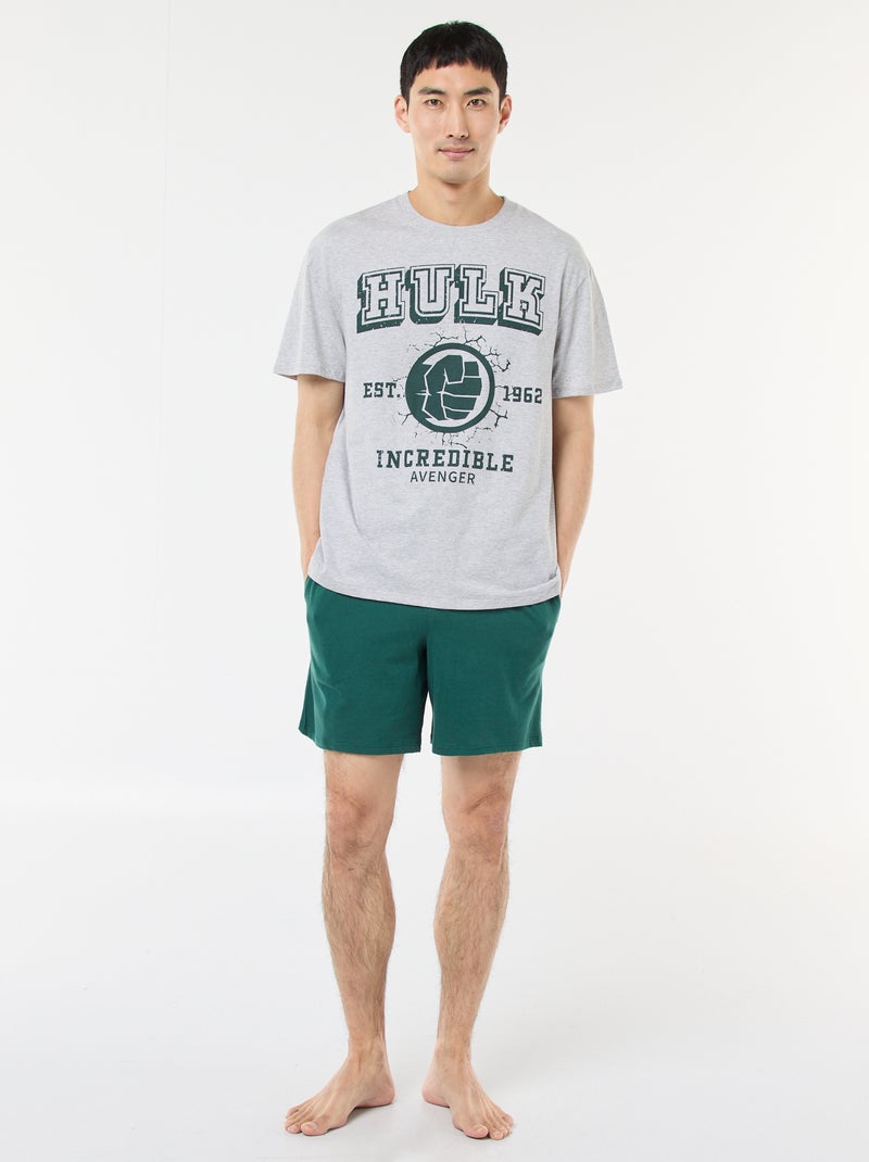 Conjunto de pijama 'Marvel' 'Hulk' de algodón Gris - Kiabi