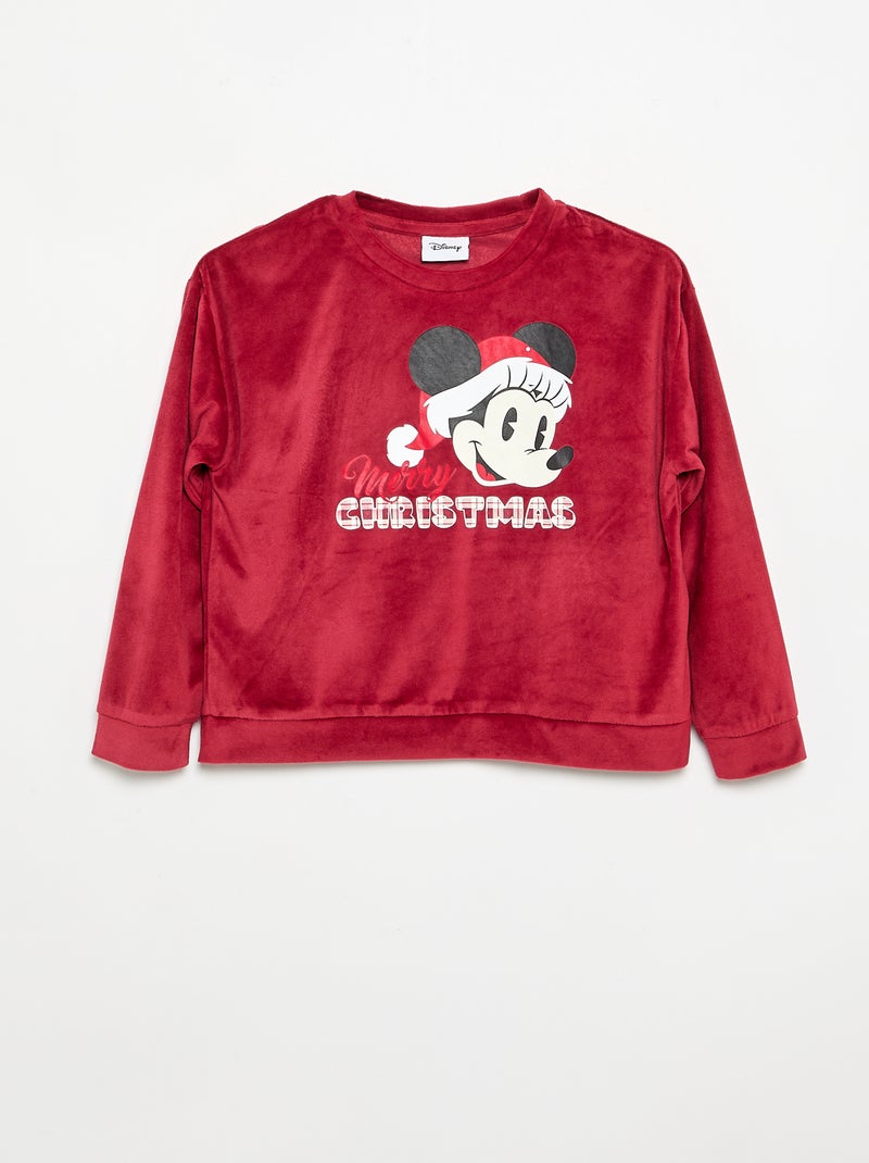 Conjunto de pijama "Minnie" de terciopelo Rojo - Kiabi