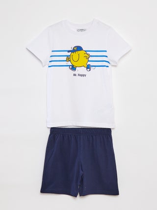 Conjunto de pijama 'Mr. Happy' short + camiseta - 2 piezas