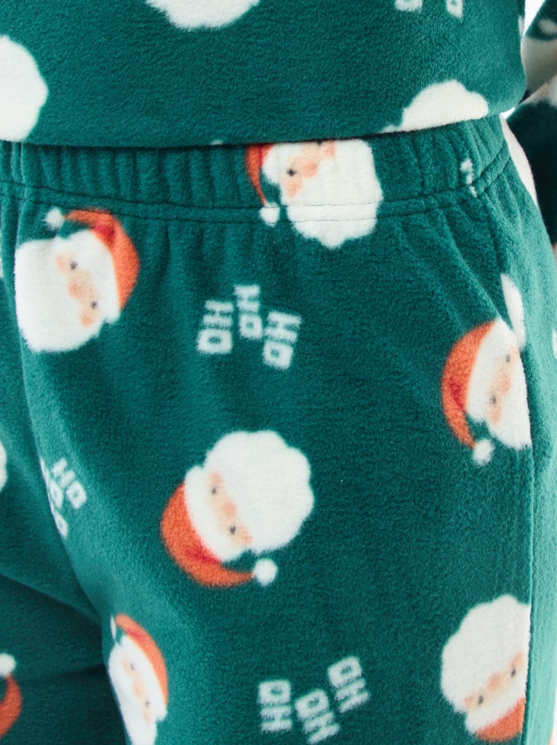 Conjunto de pijama 'Navidad' micropolar Verde - Kiabi