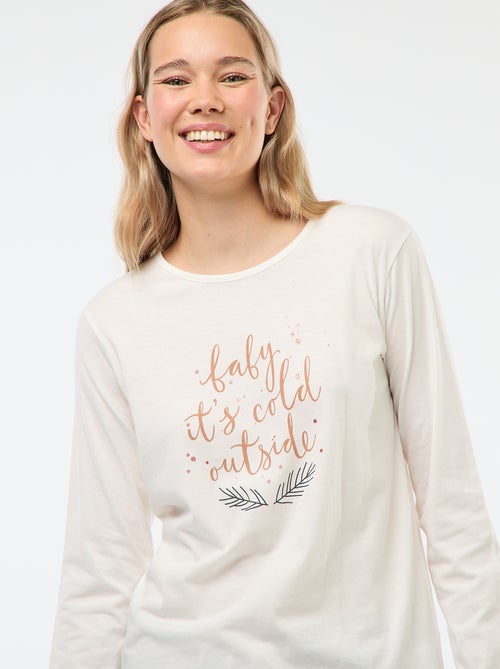 Conjunto de pijama navideño - 2 piezas - Kiabi