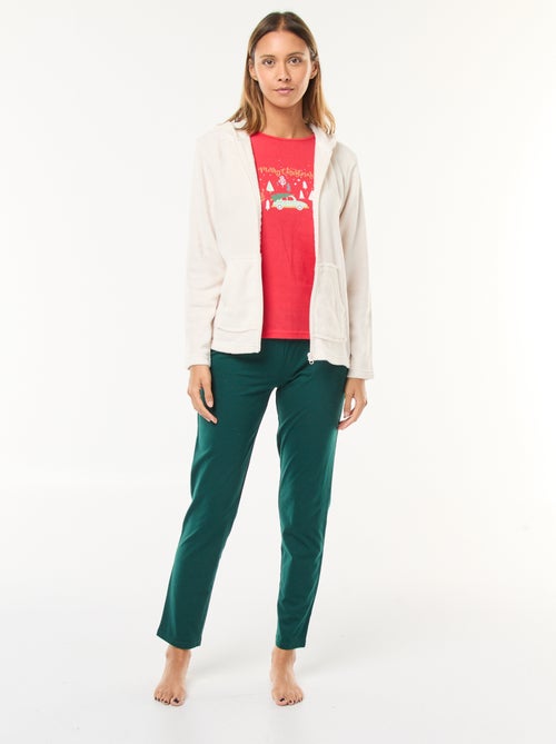 Conjunto de pijama navideño - 3 piezas - Kiabi