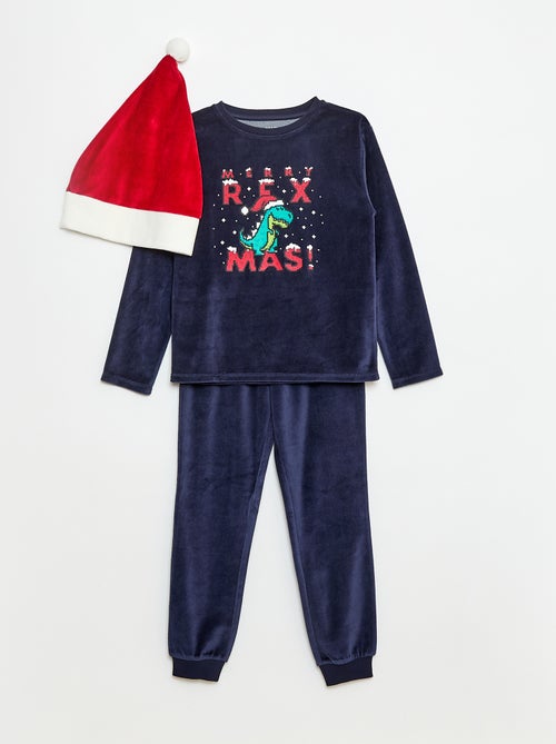 Conjunto de pijama navideño con gorro - Kiabi