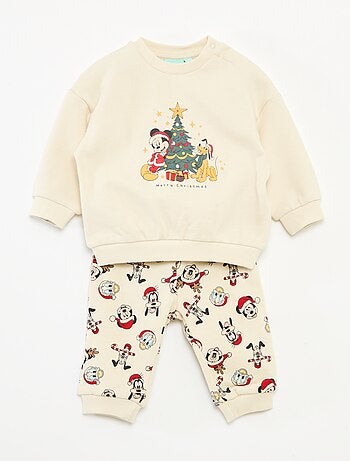 Conjunto de pijama navideño 'Disney' 'Mickey' de algodón