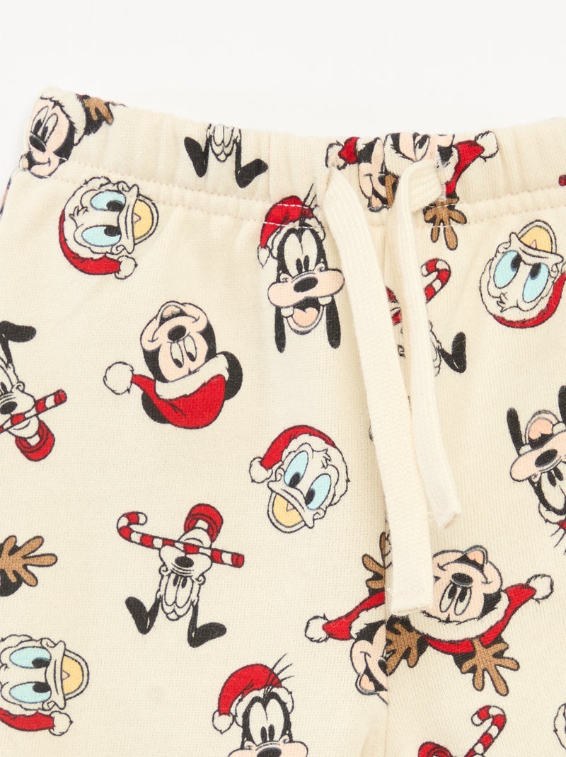Conjunto de pijama navideño 'Disney' 'Mickey' de algodón Blanco - Kiabi